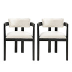 Conrad Sophisticated Modern Dining Chair With Armrest by Christopher Knight Home