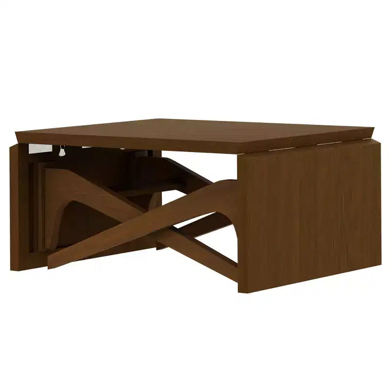 Table basse 2-en-1, table de salle à manger extensible, table à hauteur réglable pour la maison et le bureau, gain de place - ModernLuxe