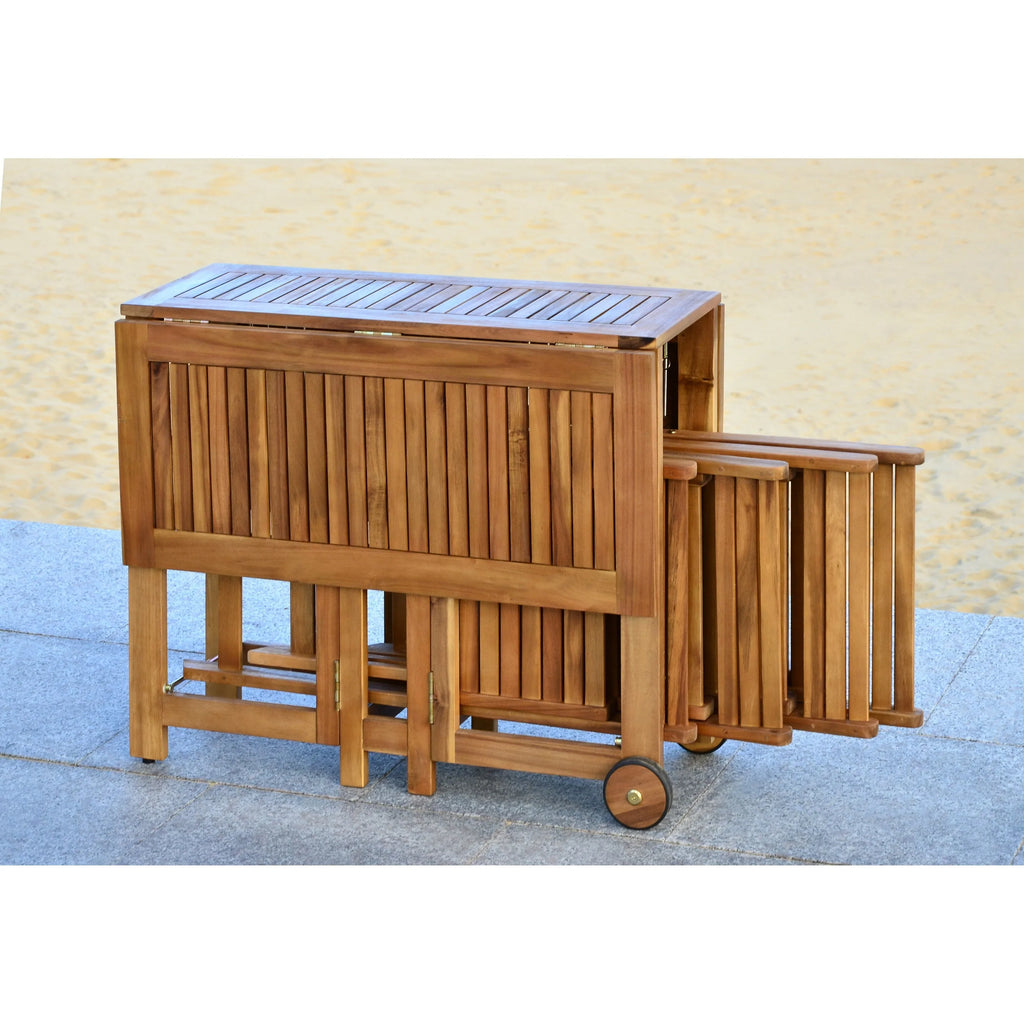 Zestaw mebli jadalnianych SAFAVIEH Outdoor Brandy, 5 elementów - 43Wx35Dx29H