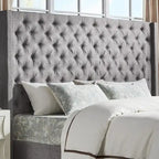 Nur gepolstertes Wingback-Kopfteil mit Knopfheftung, Naples, von iNSPIRE Q Artisan