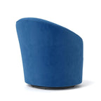 Lot de 2 fauteuils tonneaux modernes pivotants à 360 degrés, revêtement en velours et dossier capitonné à boutons SEYNAR
