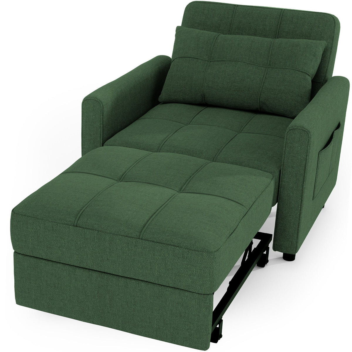 Canapé-lit convertible 3 en 1 avec réglage ajustable, fauteuil-canapé avec lit escamotable, lit pliant convertible pour le salon