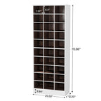 30 Pairs Tall Shoe Cabinet, 10 Tiers White Wooden Shoe Storage Rack for Closet, Entryway - 10-tier