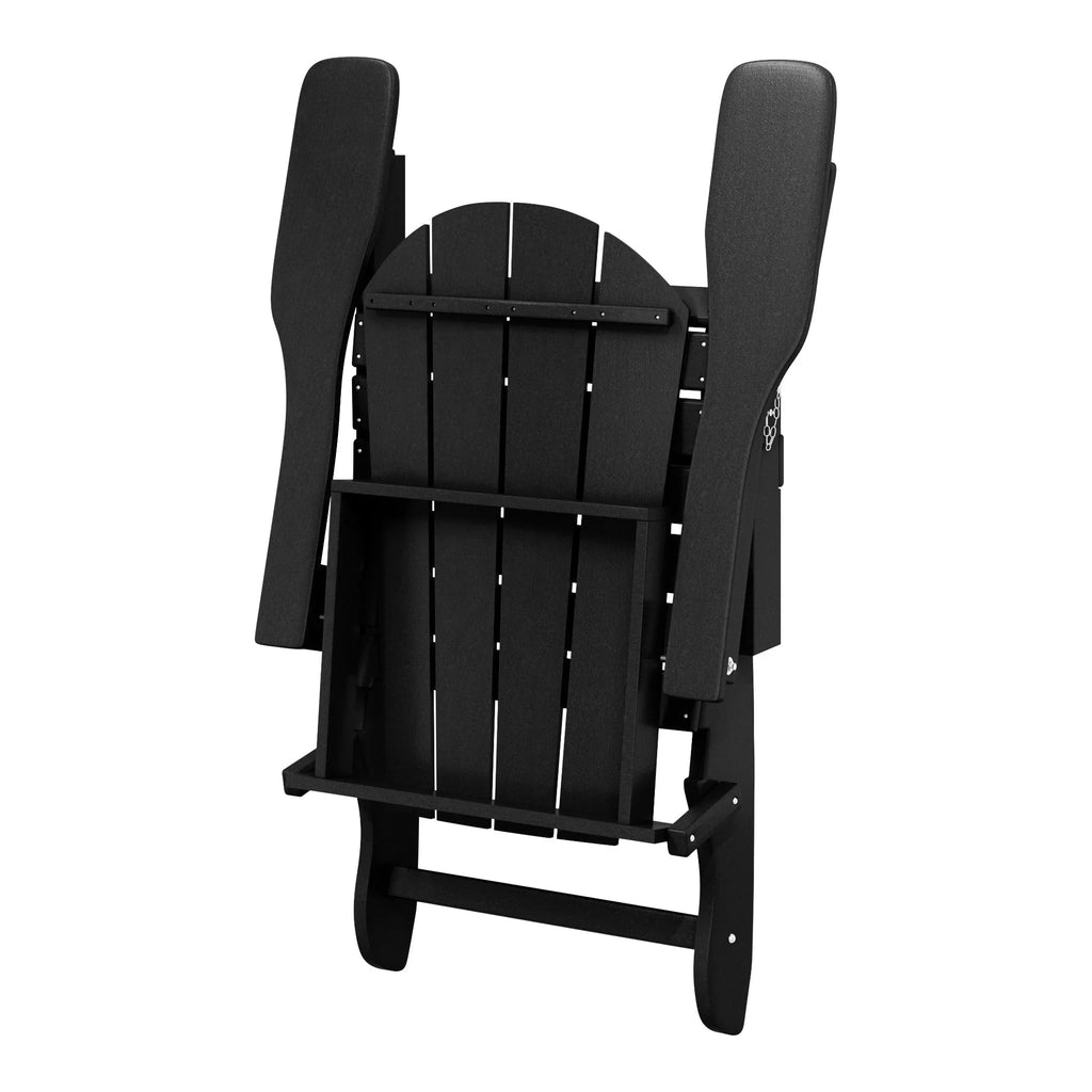 Polytrends Laguna, kleurvaste, weerbestendige, inklapbare Adirondackstoel voor buiten op het terras