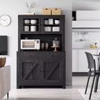 Kitchen Pantry Cabinet with Microwave Stand, Hutch Cabinet with Buffet Cupboard and Adjustable Shelves, for Kitchen, Dining Room