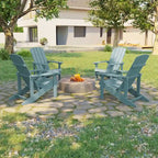 Bonosuki wetterfeste Adirondack-Gartenstühle aus Holz - Set aus 4