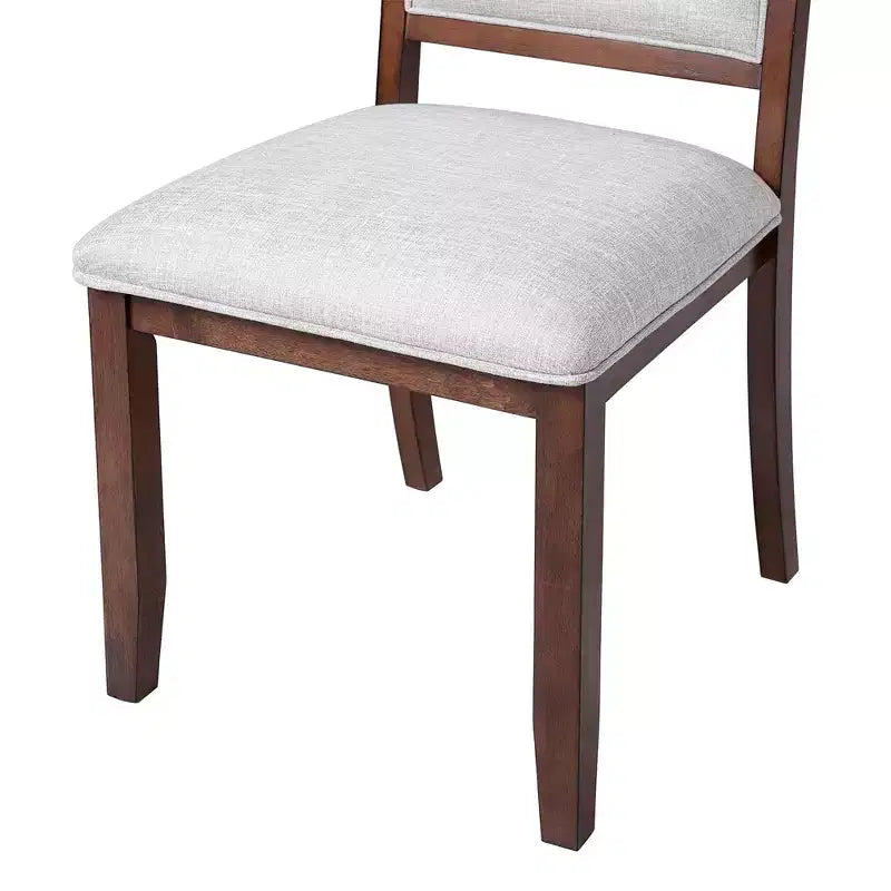 Ensemble de 4 chaises de salle à manger de style champêtre avec dossiers hauts et assises rembourrées