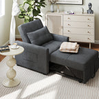 Canapé-lit convertible 3 en 1 avec réglage ajustable, fauteuil-canapé avec lit escamotable, lit pliant convertible pour le salon
