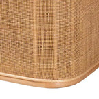 bali & pari Ishana Rattan-Sitzbank mit Stauraum, Natur/Weiß: Polyesterpolsterung, Sperrholzrahmen, keine Montage erforderlich