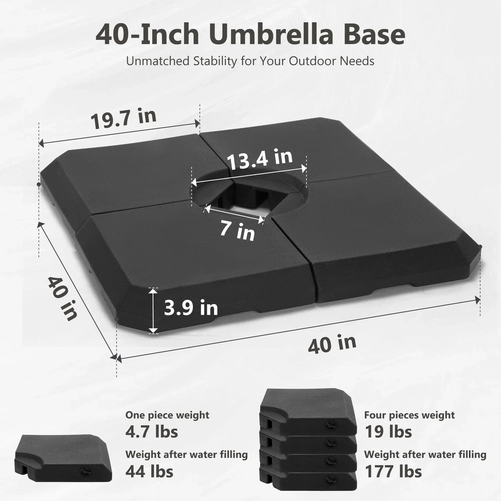 MAISON ARTS parasol boczny 12 FT z automatycznym podnośnikiem hydraulicznym, aluminiowym masztem i obrotem o 360 stopni