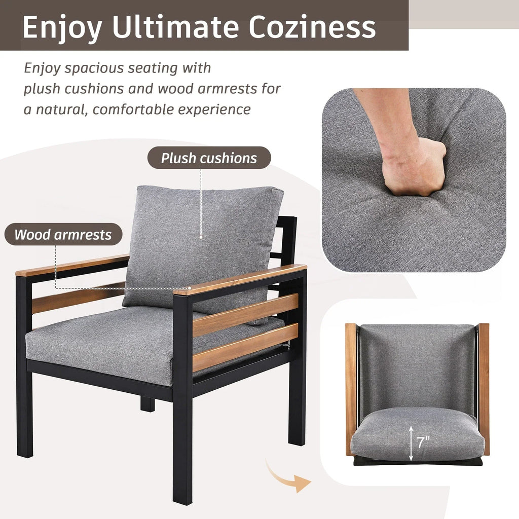 4-teiliges Outdoor-Sofaset