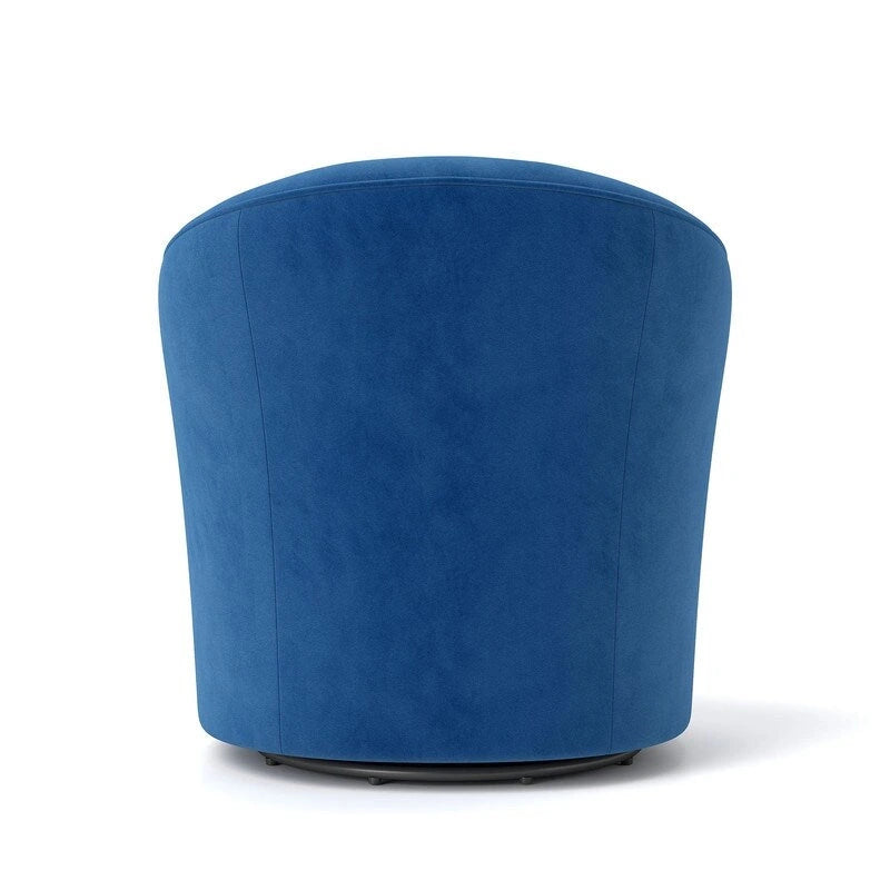 Lot de 2 fauteuils tonneaux modernes pivotants à 360 degrés, revêtement en velours et dossier capitonné à boutons SEYNAR