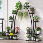 Pflanzenständer für Innenräume, sechsstufiges Blumenregal für Haus und Garten - 2er-Set
