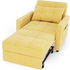 Canapé-lit convertible 3 en 1 avec réglage ajustable, fauteuil-canapé avec lit escamotable, lit pliant convertible pour le salon