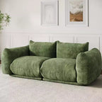 Modulares Zweisitzer-Sofa aus Chenille, Cloud-Sofa mit 2 Sitzplätzen und hochelastischem Schaumstoff, bodenloses Sofa für kleine Räume