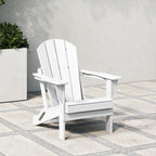 Polytrends Laguna, kleurvaste, weerbestendige, inklapbare Adirondackstoel voor buiten op het terras