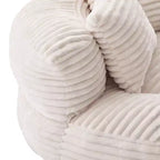 Sofa typu bean bag dla dorosłych i dzieci, duży fotel typu bean bag z sztruksu, 3 poduszkami i podłokietnikami do salonu lub sypialni