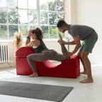 Avana Kami verstelbare chaise longue / voor yoga en massage - 2-in-1 poef met verborgen uitklapbare yogaloungestoel, microfluweel - N/A