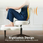 Ergonomiczne krzesło biurowe Pinmoco z siedziskiem na krzyż, regulacją wysokości, obrotem 360, podparciem lędźwiowym, do pracy i biura, dla osób z ADHD
