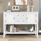 Tavolo Consolle Retrò con Cassetti e Ante – 38 x 117 x 86 cm