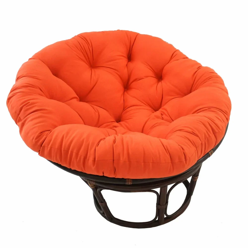Bali-Papasan-Sessel aus Rattan, 42 Inch, mit Köperstoffkissen