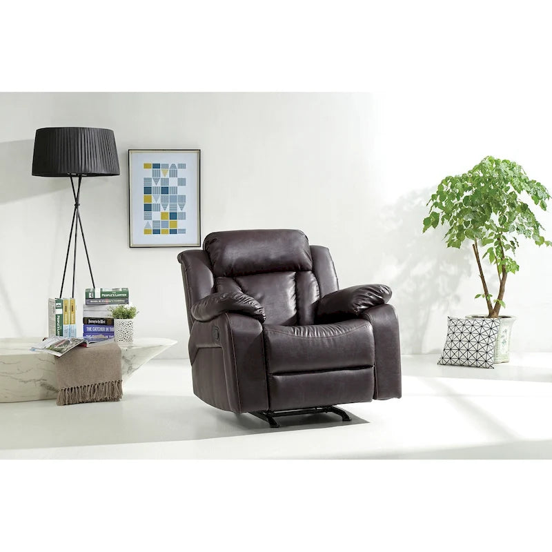 Poltrona Reclinabile Basculante in Ecopelle - 38 L x 37 P x 41 A
