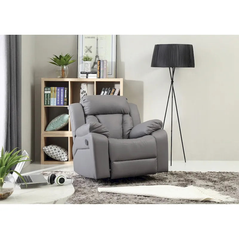 Poltrona Reclinabile Basculante in Ecopelle - 38 L x 37 P x 41 A