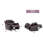 Poltrona Reclinabile Basculante in Ecopelle - 38 L x 37 P x 41 A