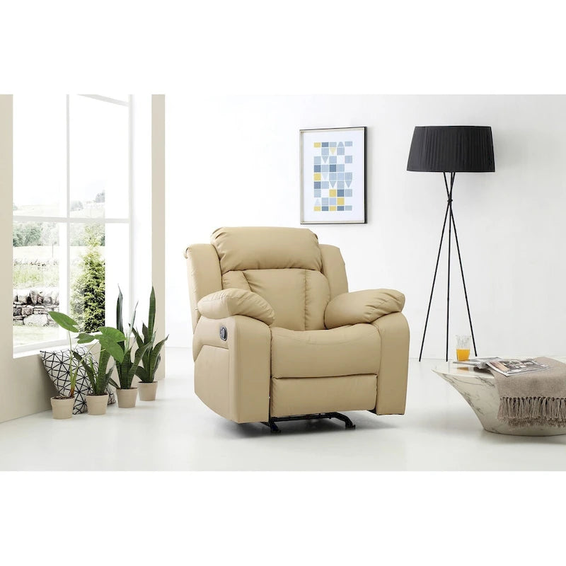 Poltrona Reclinabile Basculante in Ecopelle - 38 L x 37 P x 41 A