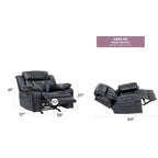 Poltrona Reclinabile Basculante in Ecopelle - 38 L x 37 P x 41 A