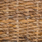 Sedia laterale in rattan e abaca intrecciati con cuscino rimovibile