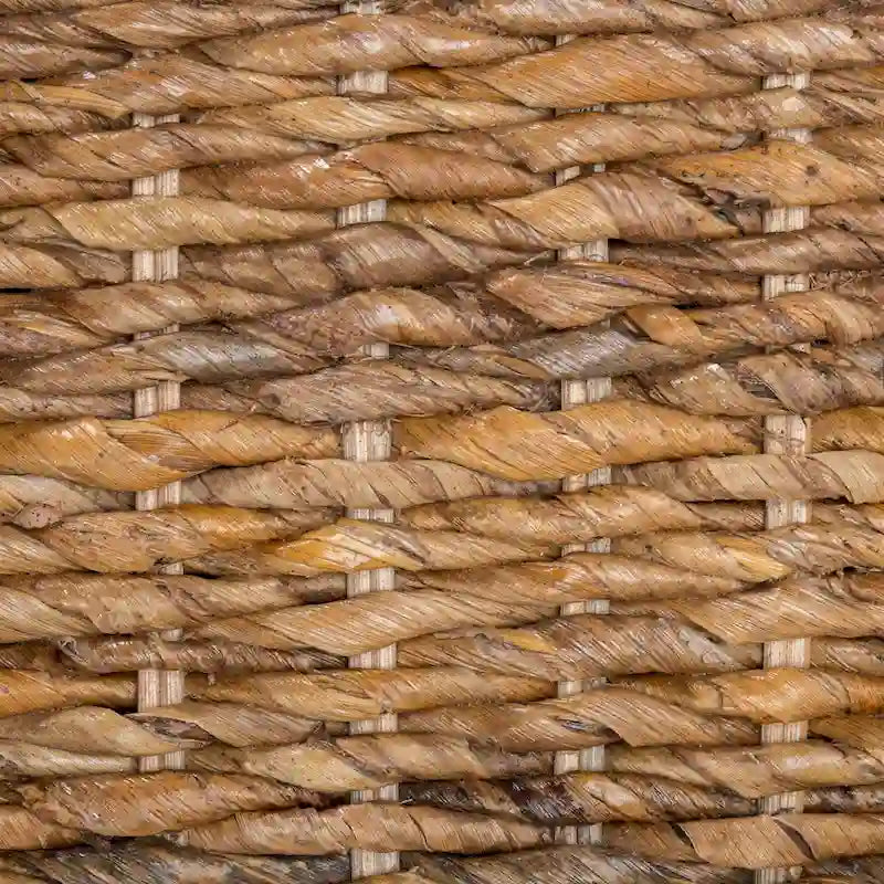 Sedia laterale in rattan e abaca intrecciati con cuscino rimovibile