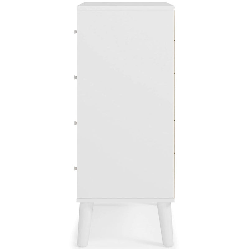Cassettiera bicolore con cassetti a scorrimento fluido