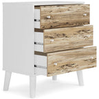 Cassettiera bicolore con cassetti a scorrimento fluido