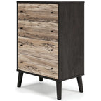 Cassettiera bicolore con cassetti a scorrimento fluido