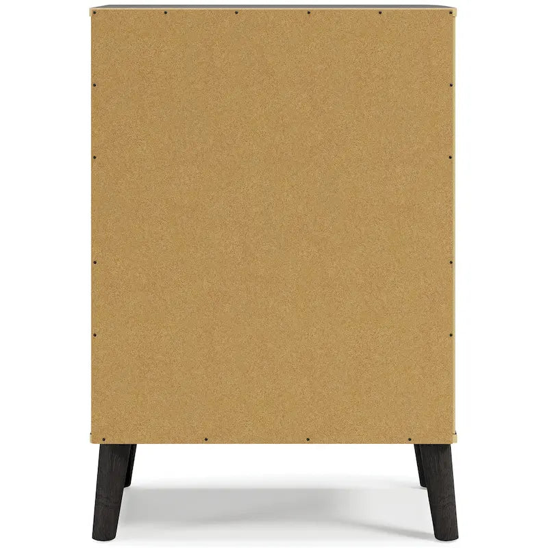 Cassettiera bicolore con cassetti a scorrimento fluido