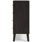Cassettiera bicolore con cassetti a scorrimento fluido