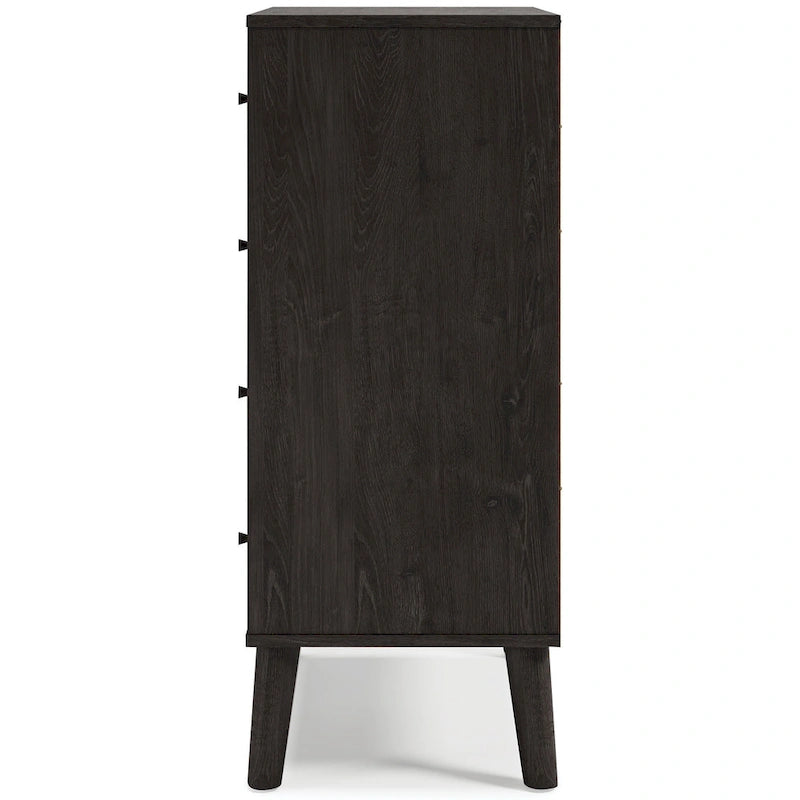 Cassettiera bicolore con cassetti a scorrimento fluido