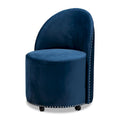 Poltrona accentata Glam Velvet Rolling con ruote piroettanti