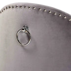 Poltrona accentata Glam Velvet Rolling con ruote piroettanti