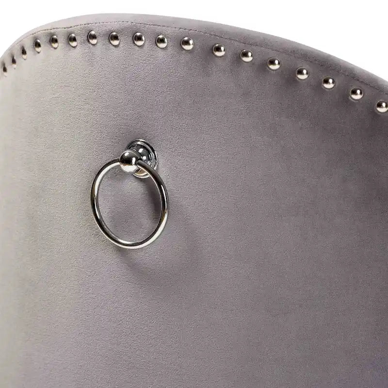 Poltrona accentata Glam Velvet Rolling con ruote piroettanti