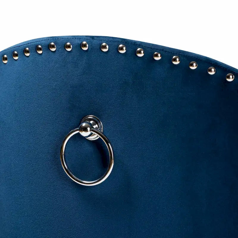 Poltrona accentata Glam Velvet Rolling con ruote piroettanti