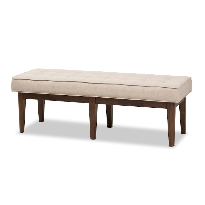 Panca imbottita capitonné Mid-Century