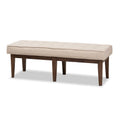 Panca imbottita capitonné Mid-Century