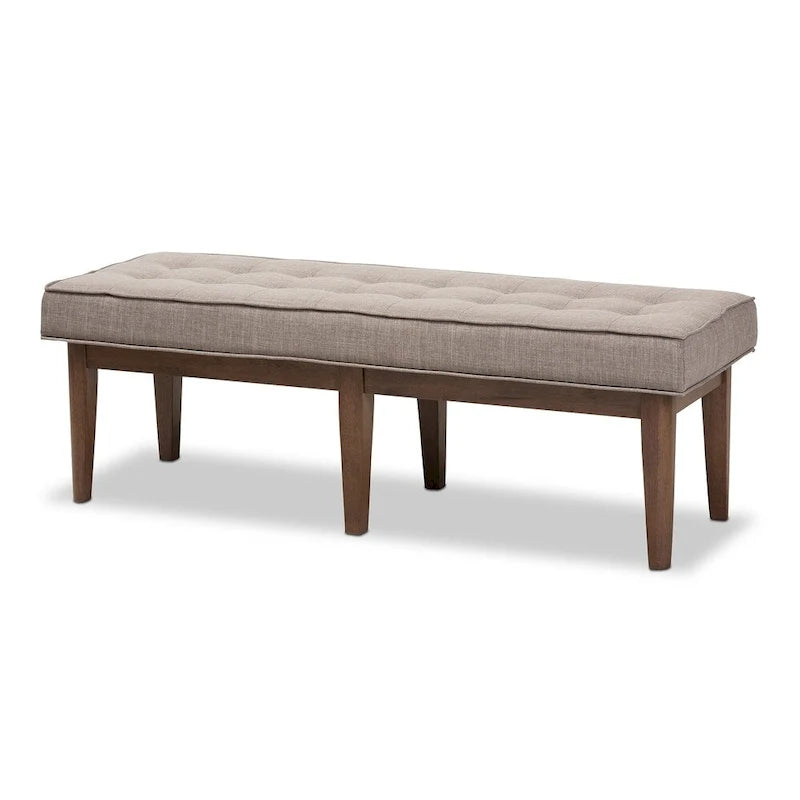 Panca imbottita capitonné Mid-Century