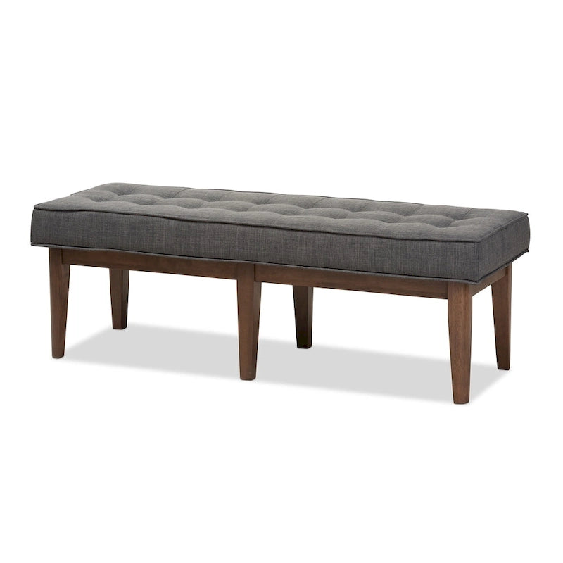 Panca imbottita capitonné Mid-Century