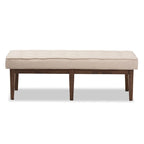 Panca imbottita capitonné Mid-Century