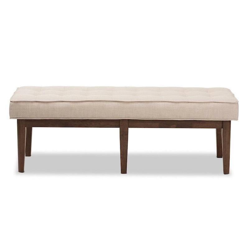 Panca imbottita capitonné Mid-Century