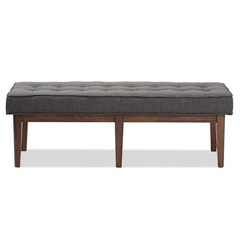 Panca imbottita capitonné Mid-Century