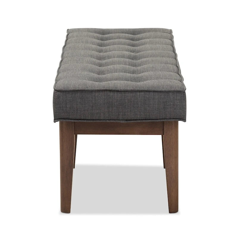 Panca imbottita capitonné Mid-Century